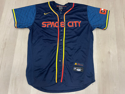 JOSE ALTUVE HAND SIGNED CITY CONNECT HOUSTON ASTROS SPACE JERSEY BAS BECKETT