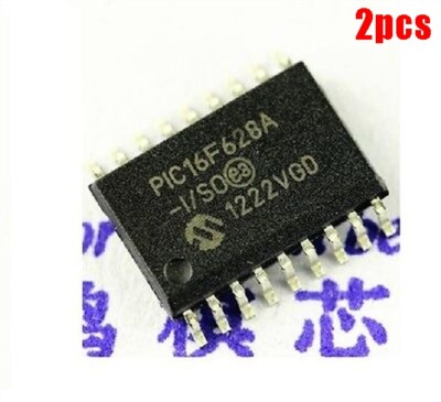 2Pcs Mcu Flash 2KX14 Eeprom Microchip PIC16F628A-I/SO 18Soic New Ic fi