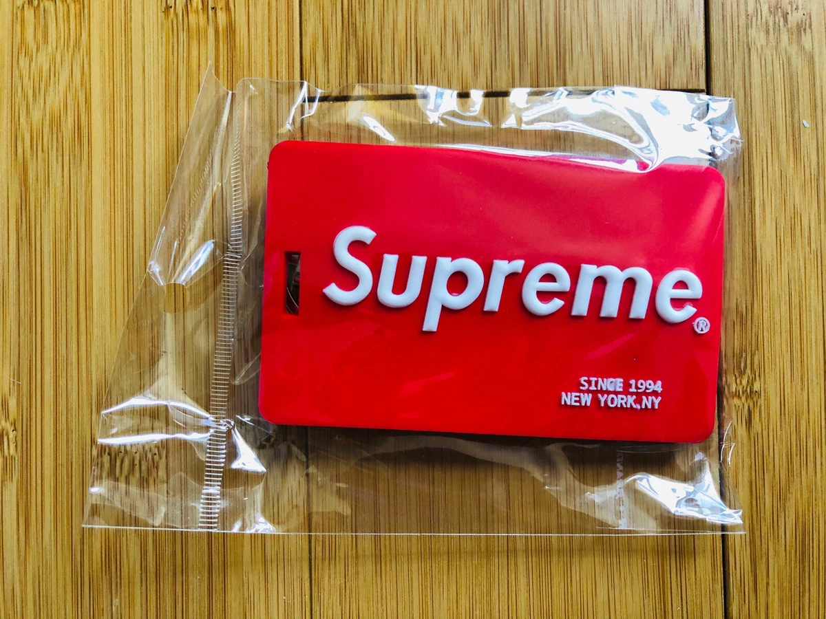 New Supreme Red Classic Box Logo ID Card Holder Ring Key Chains