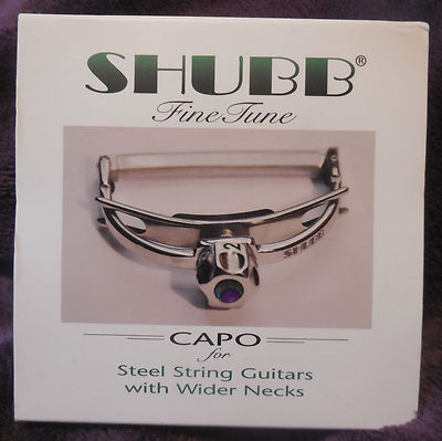 Shubb F3 Finetune Capo Fine Tune for wide necked steel string guitars new in box