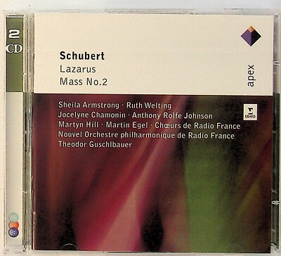 Schubert : Lazarus D689/Mass No.2 GUSCHLBAUER Sheila Armstrong/Welting 2-CD NEW*