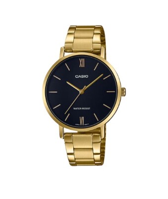 Casio LTP-VT01G-1B Original Analog Womens Watch Gold Stainless Steel LTP-VT01