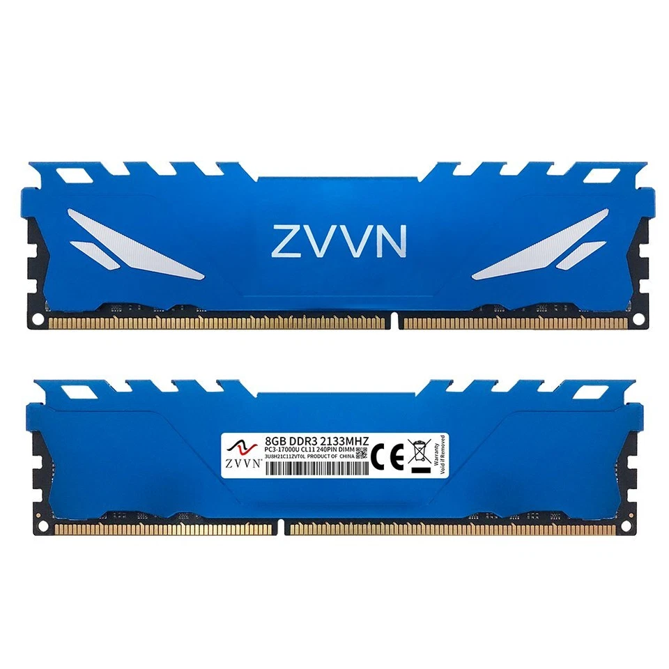 32GB 16GB 8GB DDR3 2133MHz OC PC3-17000 CL11 240Pin Desktop XMP Memory ZVVN Blue - Image 3 of 4
