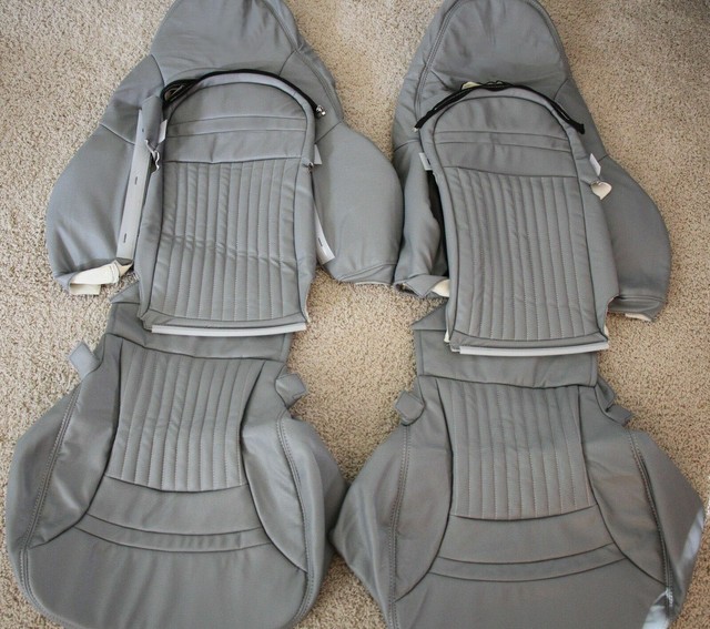 19972004 C5 Corvette Replacement Leather Seat Covers Light Grey eBay