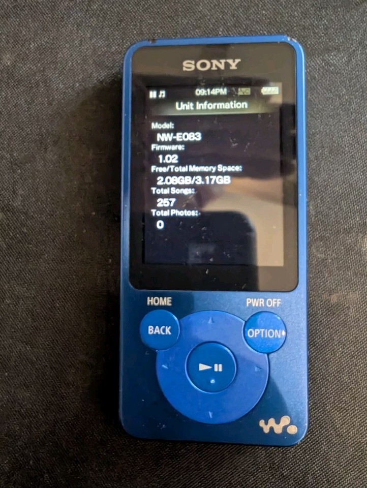SONY Walkman NWE083 Blue 4GB MP3 Player eBay