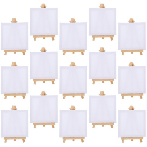 15 Sets Picture Frame and Easel Small Canvases with Child for Painting Kids - Picture 11 of 12