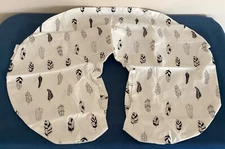 ALVABaby Black Feather Pattern Nursing Pillow Cover 100% Organic Cotton New