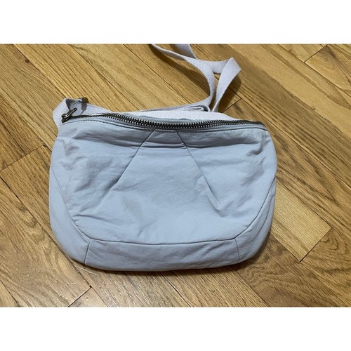 Athleta Mini Crossbody Light Gray Shoulder Purse Waist Bag Belt