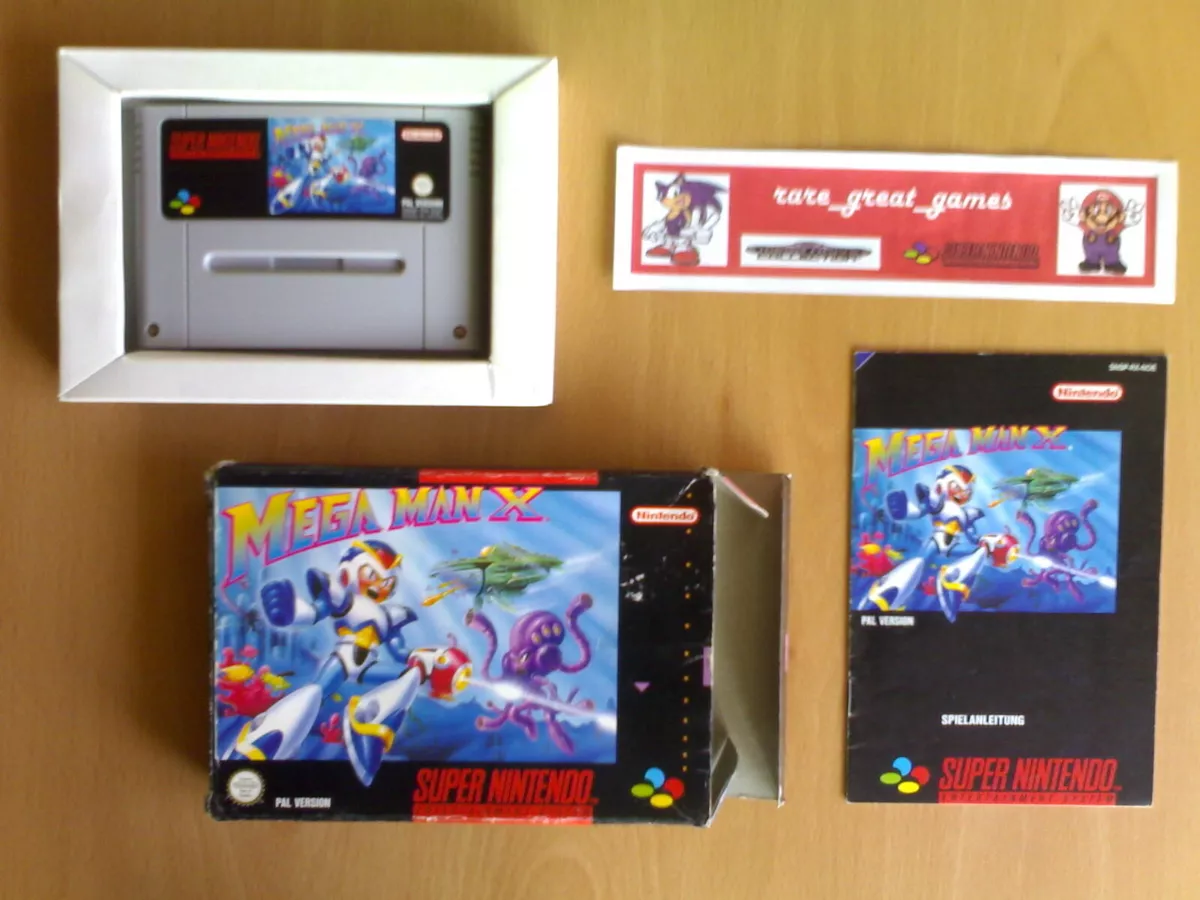 Game MEGA MAN X Capcom Super Nintendo SNES Super NES PAL VGC