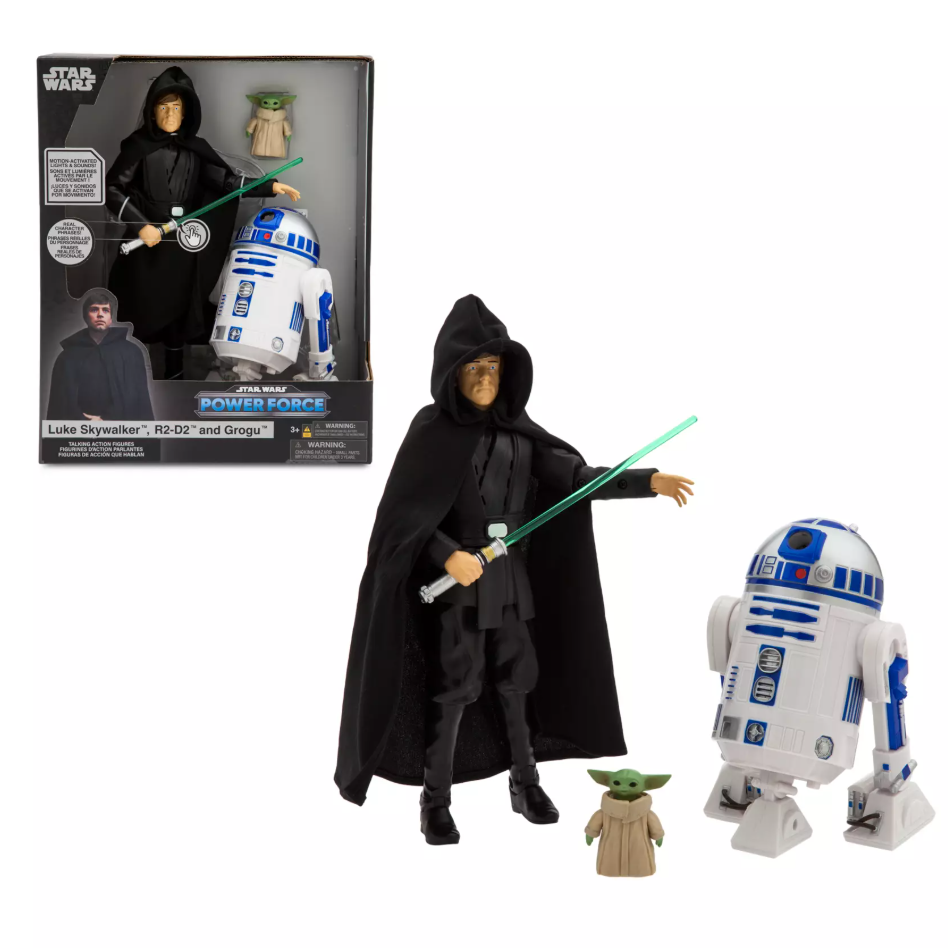 Luke Skywalker R2-D2 and Grogu Talking Action Figure Set Star Wars