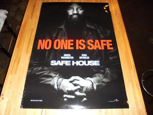 Safe House (No One Is Safe) Double Sided Movie Poster 27 x 40 Denzel Washington