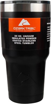 Ozark Trail 30 oz Vacuum Insulated Stainless Steel Tumbler Black, 2  Tumblers New | eBay