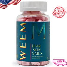 WEEM Hair Skin and Nails Gummies - Supports Healthy Hair - Vegan biotin Vitamins