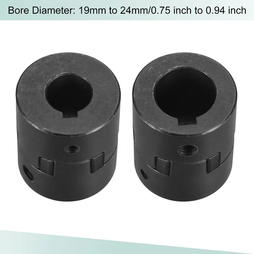 Flexible Coupling Shaft 19mm to 24mm 51mm x 44mm Motor Coupler Joint 45# steel - Picture 4 of 5