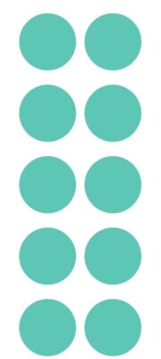 1.5'' Mint Green Round Label Dots Stickers Color Coding Inventory 1.5 Inch Dot