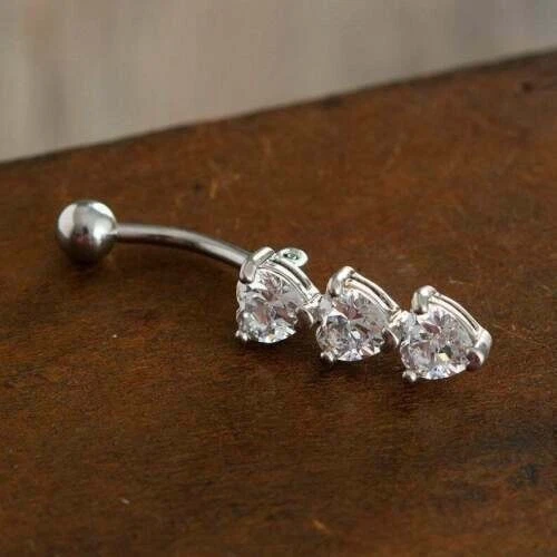 Diamond navel shop ring