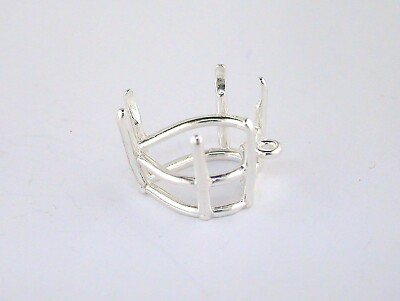 Heart 6 Prong Dangle Setting Sterling Silver | eBay