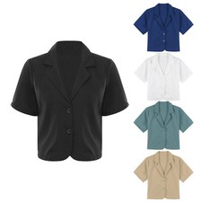 US Womens Jacket Shopping Blazer Party Coats Suit Costume Office Workwear Formal