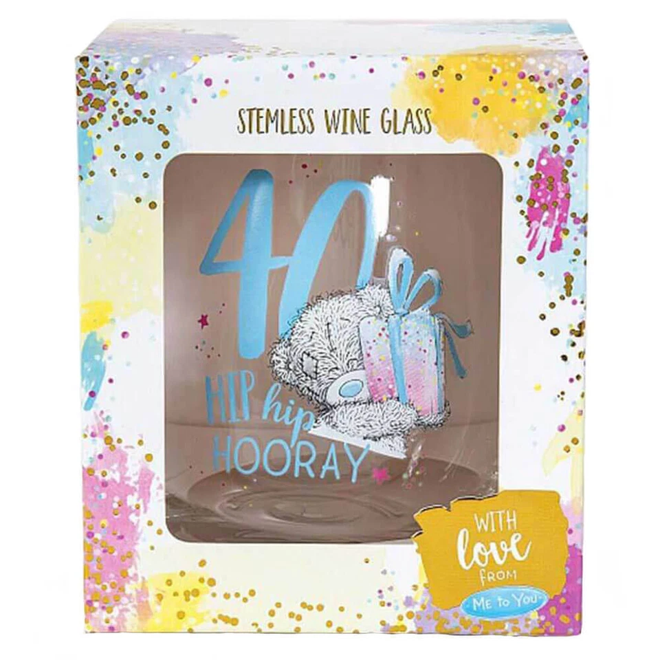 Me to You 40 Hip Hip Hourra Verre à vin coloré sans pied sous licence authentiqu - Photo 1/3