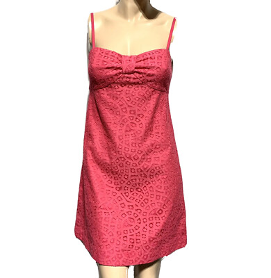 Lilly Pulitzer Karina Lace Dress Pink Size Spaghetti Strap Gold