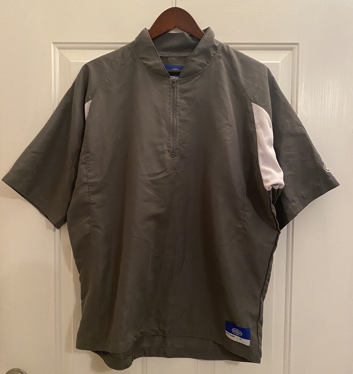 Louisville Slugger Boys Youth Gray Baseball 1/4 Zip Shirt Size XL  Embroidered