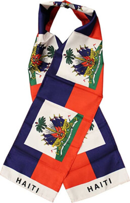 Haiti Flag Print Scarf NEW One-Size-Fits-All *FREE SHIPPING* Haitian Shawl Sash