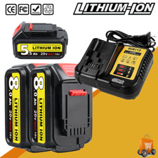 Pack For DeWalt 20 Volt Max XR 8.0AH 5.5AH Lithium Ion Battery DCB206-2 DCB200-2