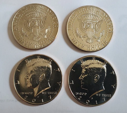 2017 P & D KENNEDY HALF DOLLAR   TWO COIN SET BU