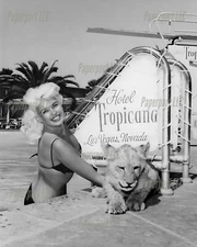 Jayne Mansfield Pool Side Dunes Casino Vintage Las Vegas Nevada 8x10 Photo