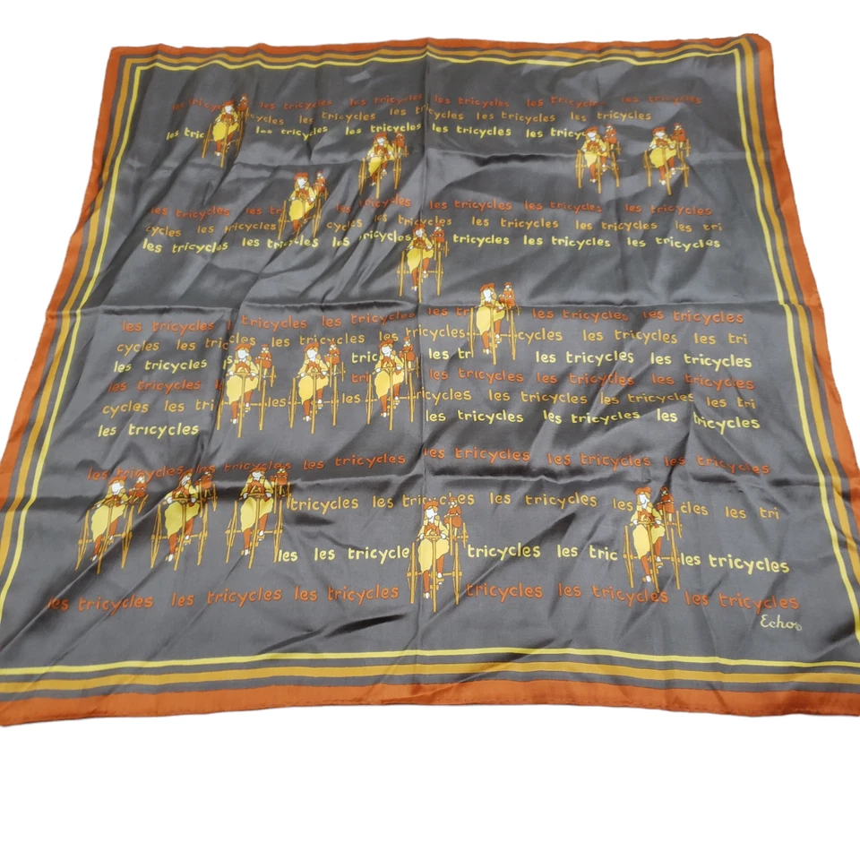 ECHO de colección para Peck & Peck 5th Ave NY Bufanda Triciclos Motivo 26/27 Seda Japón Foto 4 de 4