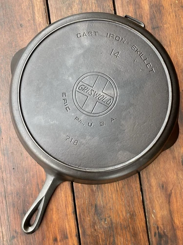Griswold Cast Iron #14 Slant EPU Logo Skillet