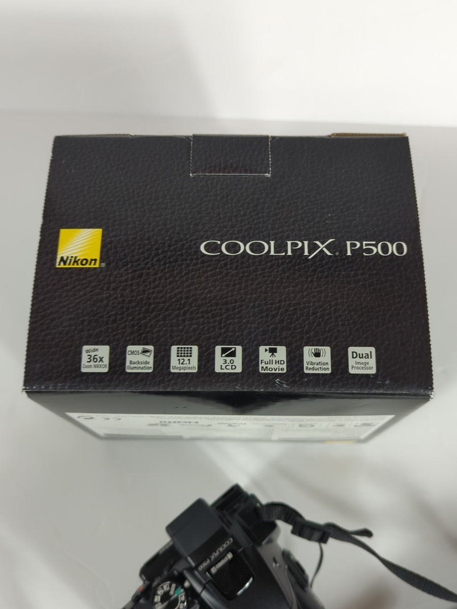 Nikon COOLPIX P500 12.1MP Digital Camera Full HD Movie Black | eBay