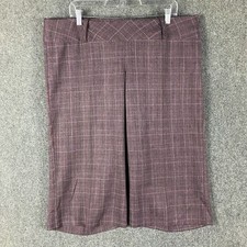 Torrid Pants Women's 14 Purple Prince of Wales Check Capris Polyester Vintage