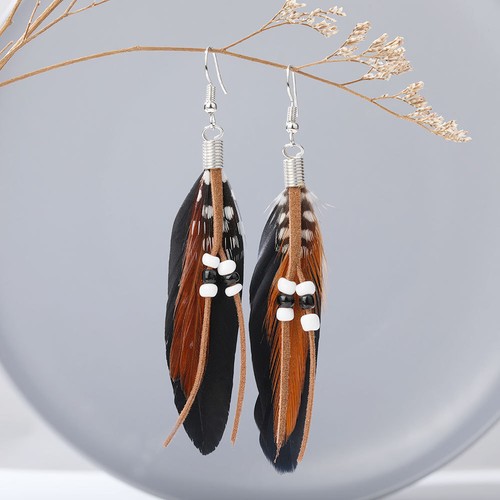 Pendientes de perlas de pluma pendientes adornos de playa pendientes de gancho ¡regalo! ψ - Imagen 17 de 22