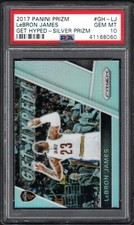 2017 Panini Prizm #GH-LJ LeBRON JAMES Get Hyped-Silver Prizm SP PSA 10 GEM MINT