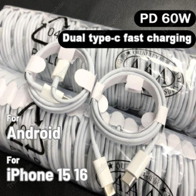 60W Fast Charger Cord USB C Type C Cable Lot For Samsung iPhone 15 16 iPad Pro