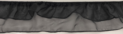 4'' RUFFLED DOUBLE SPARKLE ORGANZA FABRIC TRIM 9 YARDS 