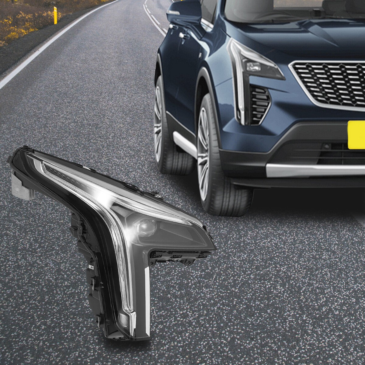 Right Passenger For 2019-2022 Cadillac XT4 Full LED Headlight DRL