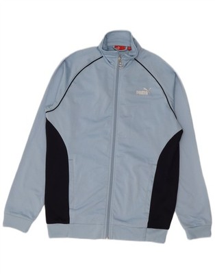 Puma Jungen Trainingsanzug Oberteil Jacke 13-14 Jahre Blau Colourblock Polyester BF22