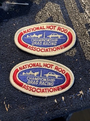 National Hot Rod Association Championship Drag Racing Sew On Patch Lot Of 2