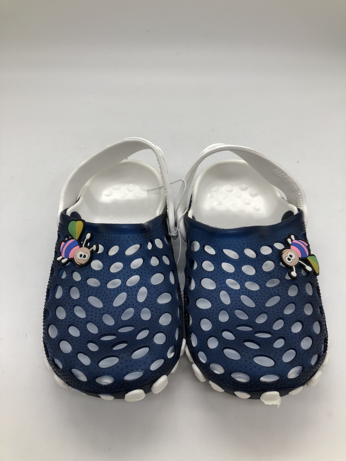 APL Pantofole per bambini zoccoli ciabatte scarpe da giardino sandali blu bianco 27 28 EU