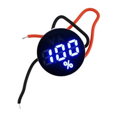 LED Digital Voltmeter 2Wire DC4.0-130V Waterproof Battery Voltage Monitor Tester