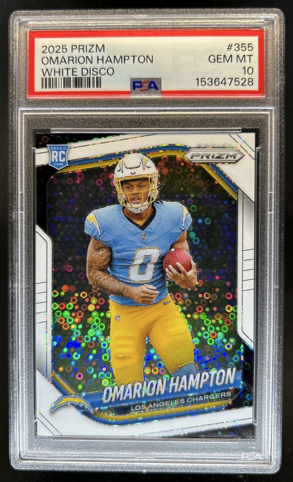 Omarion Hampton Panini Prizm #355 White Disco