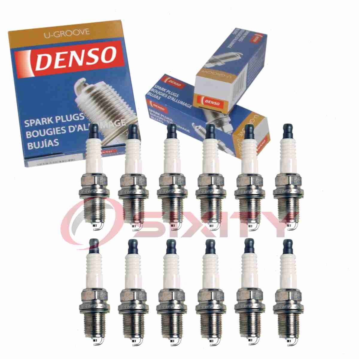 12 pc Denso Standard U-Groove Spark Plugs for 2004-2008 Chrysler Crossfire bg