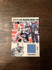 2012 Panini Prominence - Black and Blue Materials Chris Johnson #27 /99 (MEM)