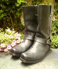 JOE SANCHEZ    Biker-Stiefel Gr.42 Leder schw...