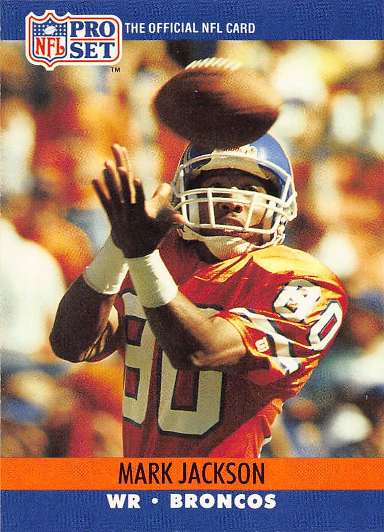 Mark Jackson 1990 Pro Set 486 Denver Broncos Football Card
