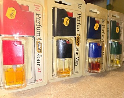 RARE BIC PARFUM  FULL RAINBOW  SET 4 Complete 1989 France Sealed Vintage NOS