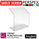 Clear Perspex Angled Sneeze Screen Food Stall Guard – Christmas Market Display