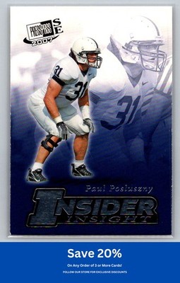 Paul Posluszny 2007 Press Pass SE #II-18 Insider Insight Collectors Rookie K43